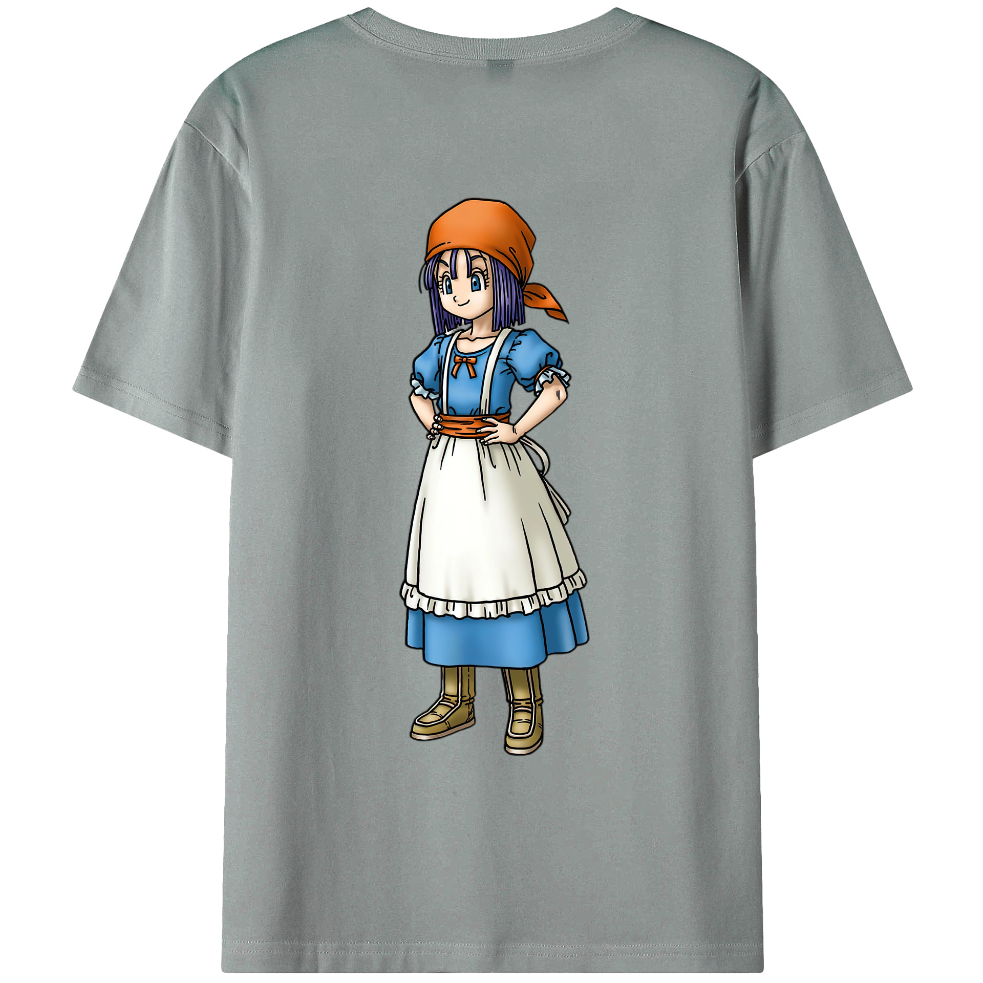 （画像用） ドラゴンクエスト Doragon Kuesuto Dragon Quest 綿100％ メンズ半袖Tシャツ（バックプリント） 通気性